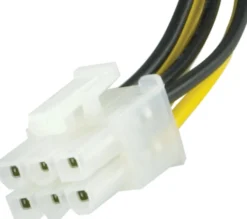 DELTACO Adapterkabel 2x4-pin til 6-pin PCI-Express, 25cm