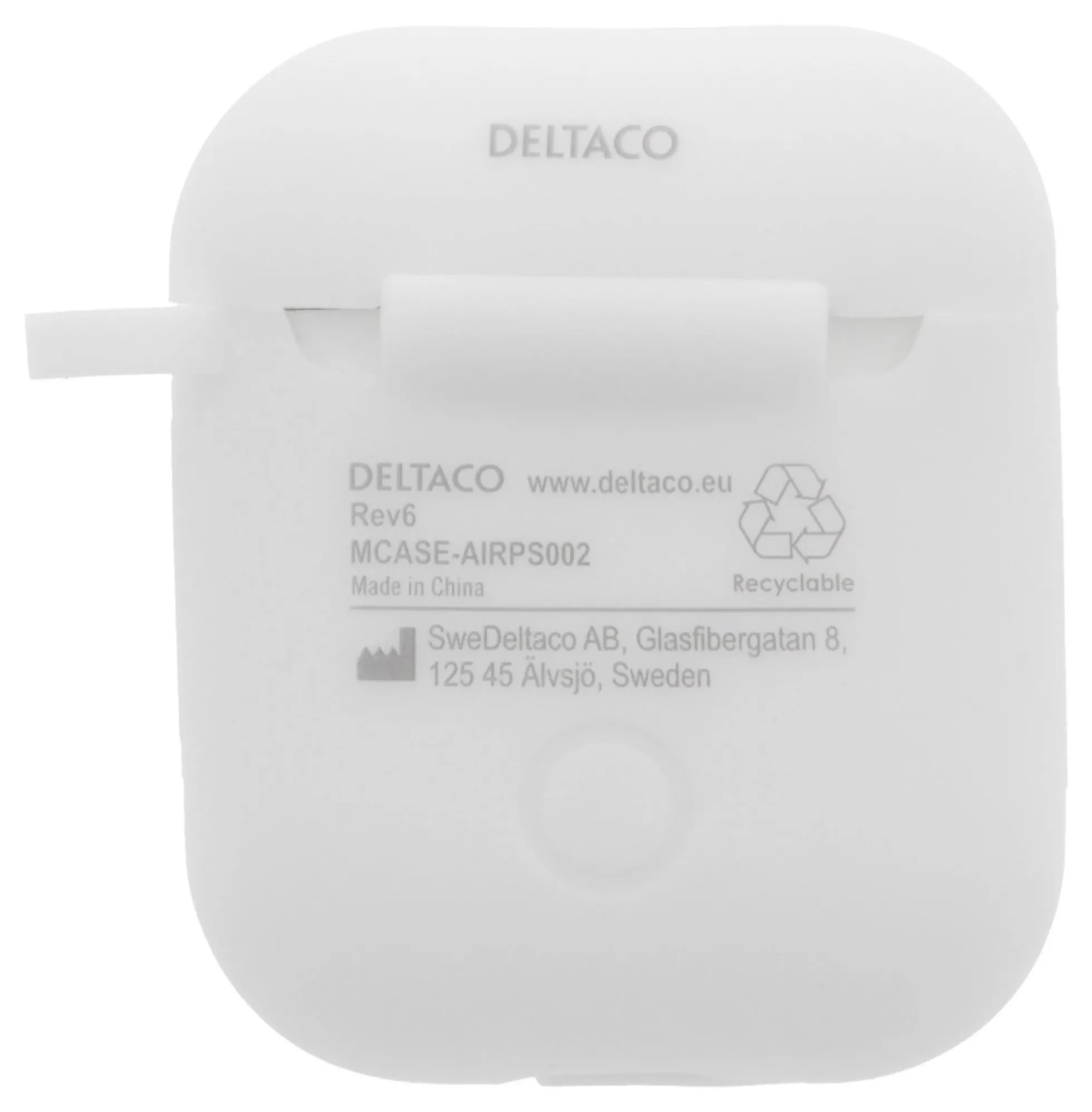 DELTACO AirPods silikone cover, hvid