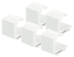 DELTACO blank cover for Keystone ports, 5-pack, hvid