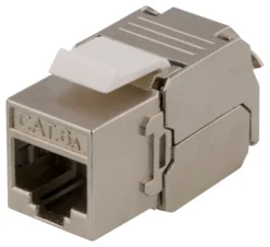 DELTACO Cat6A shielded Keystone jack, toolless clamp termination, plas
