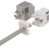 DELTACO Cat6 shielded Keystone jack, LSA/110 termination, plastic, 180