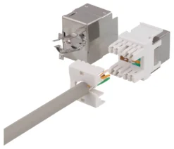 DELTACO Cat6 shielded Keystone jack, LSA/110 termination, plastic, 180