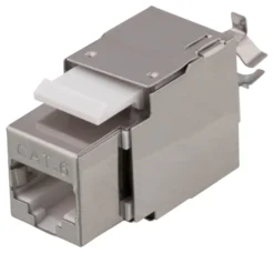 DELTACO Cat6 shielded Keystone jack, LSA/110 termination, plastic, 180