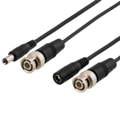DELTACO coaxial cable with BNC and power, BNC m - m, 2,1mm, 50m, sort