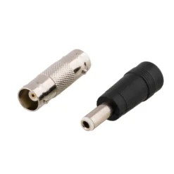 DELTACO coaxial cable with BNC and power, BNC m - m, 2,1mm, 3m, sort