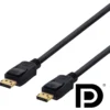 DELTACO DisplayPort kabel, 2m, 4K UHD, DP 1.2, sort