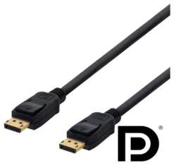 DELTACO DisplayPort kabel, 3m, 4K UHD, DP 1.2, sort