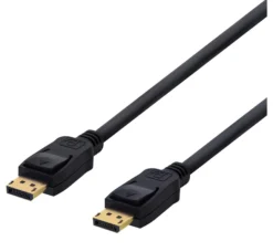 DELTACO DisplayPort kabel, 1,5m, 4K UHD, DP 1.2, sort