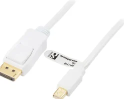DELTACO DisplayPort til Mini DisplayPort monitorkabel, 20-pin han - han