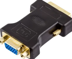 DELTACO DVI adapter analog DVI - analog VGA, han - hun, sort