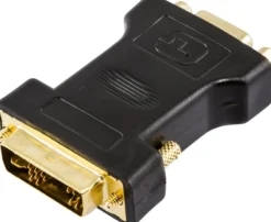 DELTACO DVI adapter analog DVI - analog VGA, han - hun, sort