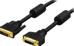 DELTACO DVI monitorkabel Dual Link, DVI-D han - DVI-D hun 2m