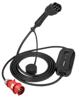 Deltaco E-Charge elbilslader til CEE-stik, 3-faset, type 2, 8-16A, 6 meter