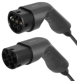 Deltaco E-Charge ladekabel til elbil, 5 meter, type 2, 1-faset, 16A, 3,6 kW, 10 meter