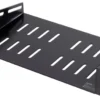 DELTACO 10" fast hylde, 1U, 136mm dyb, sort