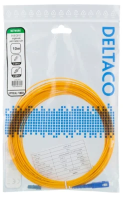 DELTACO Fiber cable, 10m, LC - SC, 9/125, OS1/2, single mode, LSZH (Lo