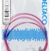 DELTACO Fiber cable, 3m, LC-ST Duplex, 50/125, pink