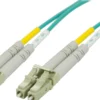 DELTACO fiberkabel, LC - LC, 50/125, OM3, duplex, multimode, 1m