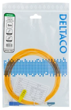 DELTACO Fiberkablage, 5m, LC - SC, 9/125, OS1/2, singlemode, LSZH (Low