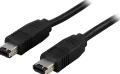 DELTACO Firewirekabel 6-pin han - han, 2m