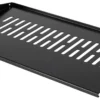 DELTACO 19" Fixed shelf, 1U, SPCC, hylde til rackskab, sort