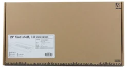 DELTACO 19" Fixed shelf, 1U, SPCC, hylde til rackskab, sort