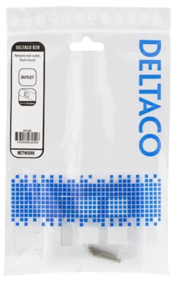 DELTACO flush mount for Keystone, 4 ports, hvid