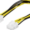 DELTACO Forlængerkabel 8-pin EPS12V han-hun, 25cm