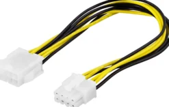 DELTACO Forlængerkabel 8-pin EPS12V han-hun, 25cm