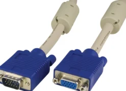DELTACO Forlængerkabel RGB HD15 han-hun 5m, uden pin9