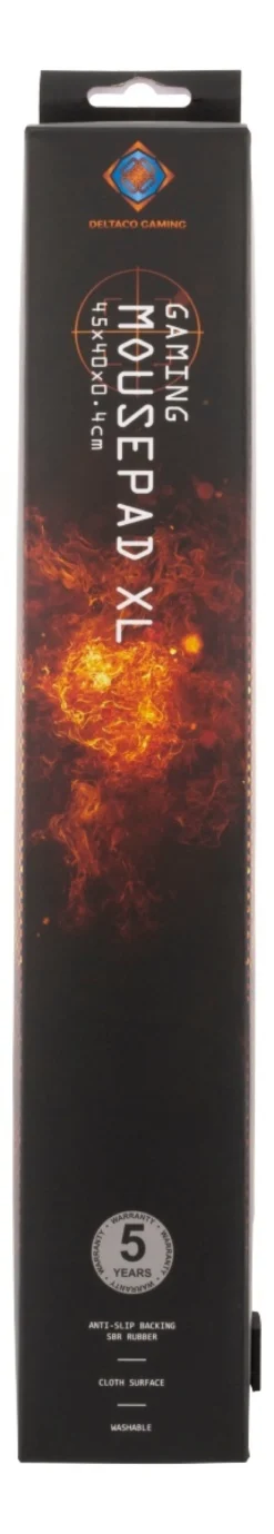 DELTACO GAMING Mousepad XL, 45x40cm, fabric coated, sort