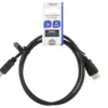 DELTACO HDMI cable FSC, HDMI High Speed w/Ethernet, CCS, 1,0m, sort