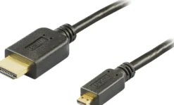 DELTACO HDMI kabel, HDMI High Speed med Ethernet, HDMI Type A han - H