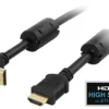 DELTACO HDMI kabel, HDMI High Speed med Ethernet, vinklet HDMI Type A