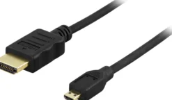 DELTACO HDMI kabel, HDMI High Speed med Ethernet, HDMI Type A han - H