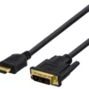 DELTACO HDMI til DVI kabel, 7m, Full HD, sort