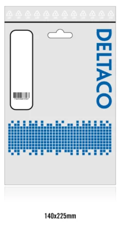 DELTACO HDMI til VGA adapter, 19-pin han - 15-pin hun, 0.2m, sort