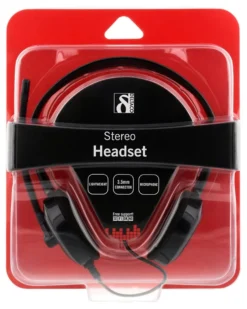 DELTACO headset til Ultrabooks og tablets, 1x3,5mm 4-pin, 1,8m