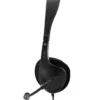 DELTACO headset, volumenkontrol på kablet, 2 x 3,5 mm, 2,5 m kabel