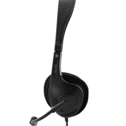 DELTACO headset, volumenkontrol på kablet, 2 x 3,5 mm, 2,5 m kabel