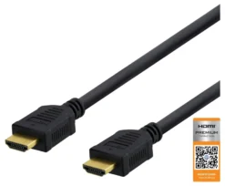 DELTACO High-Speed Premium HDMI kabel, 1,5m, Ethernet, 4K UHD, sort
