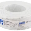 DELTACO Højtalerkabel, 2x0,75mm, hvid, rulle, 100m