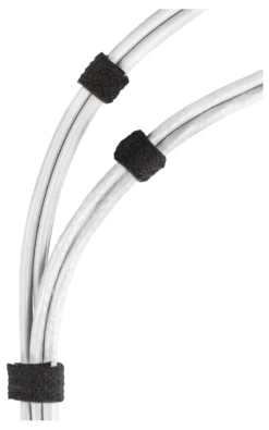 DELTACO Hook and loop fastener cable ties, width 20mm, 5m, sort