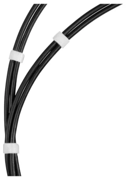 DELTACO Hook and loop fastener cable ties, width 10mm, 5m, hvid