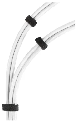DELTACO Hook and loop fastener cable ties, width 10mm, 25m, sort
