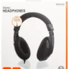 DELTACO høretelefoner, volumekontrol, 2,5m kabel, sort