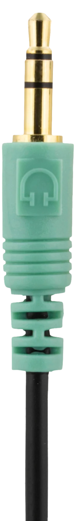 DELTACO høretelefoner, volumekontrol, 2,5m kabel, sort