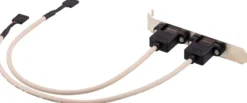 DELTACO internt kabel til USB 2.0, PCI-dækplade, 2xIDC5 hun - 2xUSB 2
