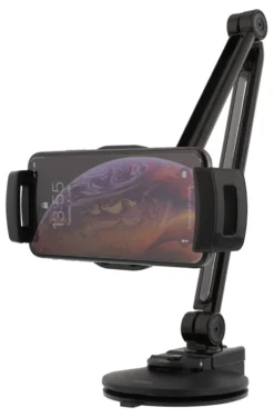 DELTACO 2 i 1 Smartphone og tablet holder med sugekop