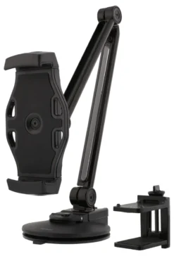 DELTACO 2 i 1 Smartphone og tablet holder med sugekop